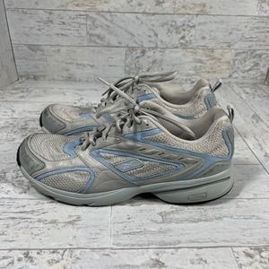 Reebok Athletic Shoes Womens‎ Size 9 Gray Blue RB506 FLU 1-119360 Lace Up Tennis